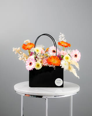 Gerbera Black Bag