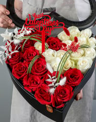 Valentine's Day Flower Leather Heart Box