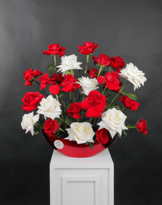 Valentines Day -Mila Bowl Arrangement