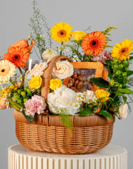 Vintage Garden Basket Arrangement