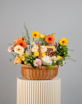 Vintage Garden Basket Arrangement