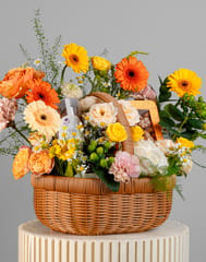 Vintage Garden Basket Arrangement